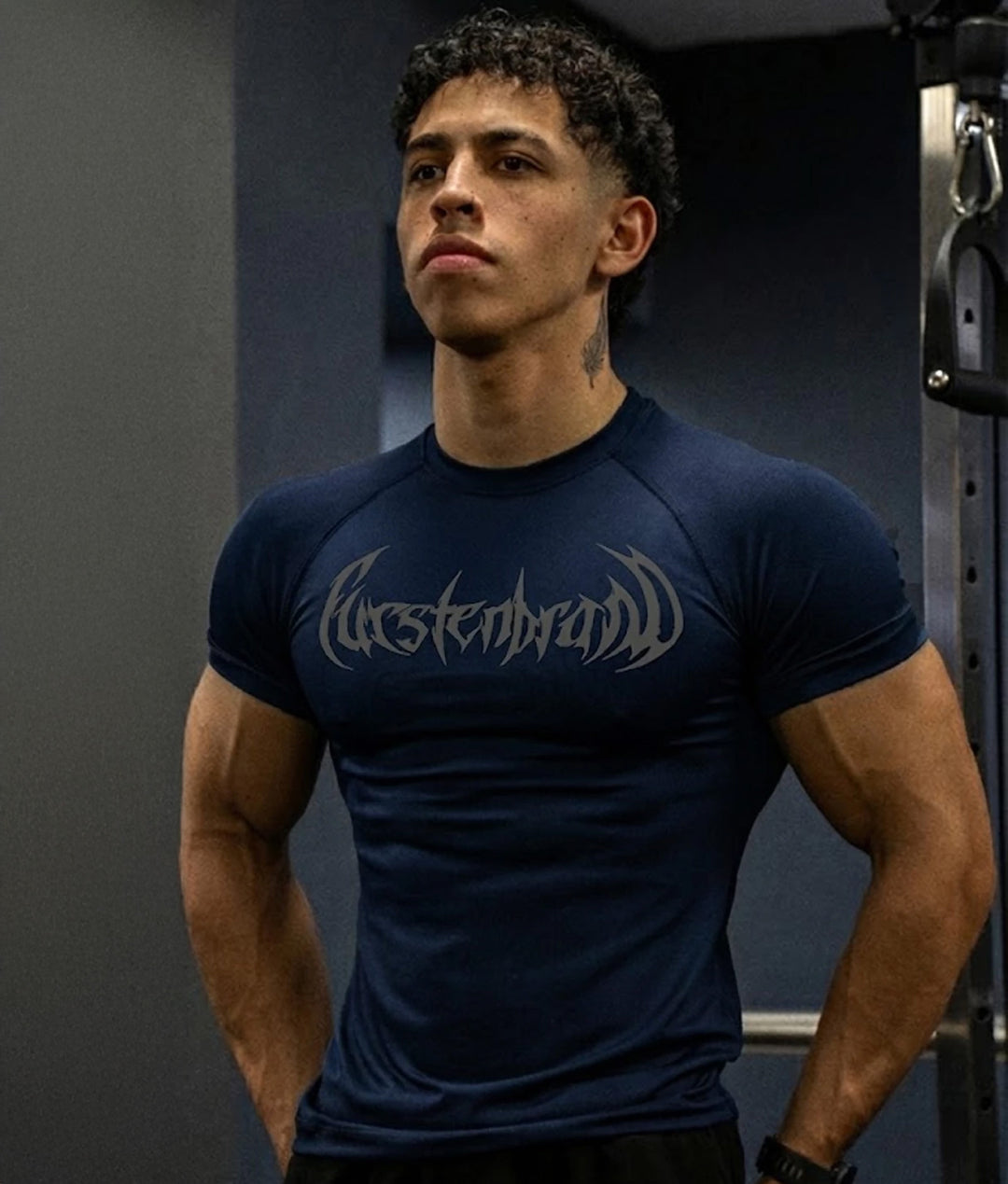 "Gothic" Compression Tee (azul marino)